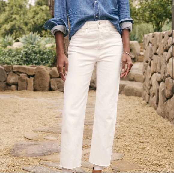 NIB Frank & Eileen Italian vintage Monaghan White Jeans - Picture 1 of 13